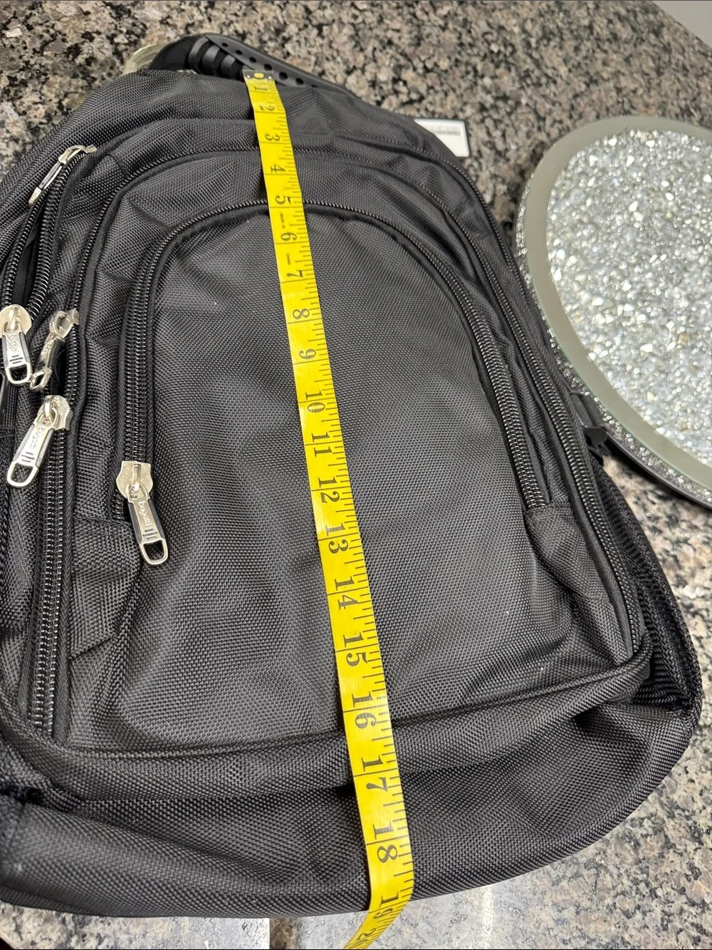 Bugatti Black Men's Backpack with Multiple Compartments Laptop backpack NWT